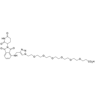 1-(4-(((2-(2,6-dioxopiperidin-3-yl)-1,3-dioxoisoindolin-4-yl)amino)methyl)-1H-1,2,3-triazol-1-yl)-3,6,9,12,15,18-hexaoxahenicosan-21-oic acid
