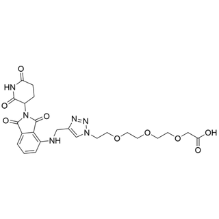 2-(2-(2-(2-(4-(((2-(2,6-dioxopiperidin-3-yl)-1,3-dioxoisoindolin-4-yl)amino)methyl)-1H-1,2,3-triazol-1-yl)ethoxy)ethoxy)ethoxy)acetic acid