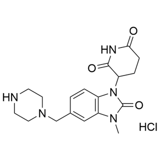 3-(3-methyl-2-oxo-5-(piperazin-1-ylmethyl)-2,3-dihydro-1H-benzo[d]imidazol-1-yl)piperidine-2,6-dione hydrochloride