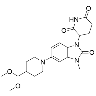 3-(5-(4-(dimethoxymethyl)piperidin-1-yl)-3-methyl-2-oxo-2,3-dihydro-1H-benzo[d]imidazol-1-yl)piperidine-2,6-dione