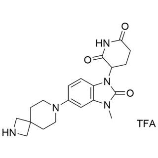 3-(3-methyl-2-oxo-5-(2,7-diazaspiro[3.5]nonan-7-yl)-2,3-dihydro-1H-benzo[d]imidazol-1-yl)piperidine-2,6-dione TFA salt