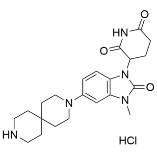 3-(3-methyl-2-oxo-5-(3,9-diazaspiro[5.5]undecan-3-yl)-2,3-dihydro-1H-benzo[d]imidazol-1-yl)piperidine-2,6-dione hydrochloride