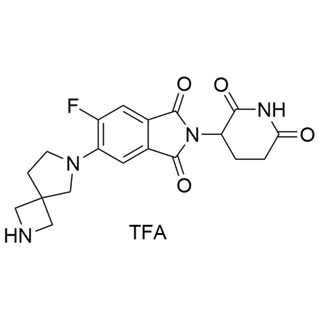 2-(2,6-dioxopiperidin-3-yl)-5-fluoro-6-(2,6-diazaspiro[3.4]octan-6-yl)isoindoline-1,3-dione TFA salt