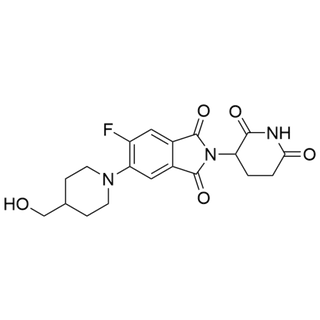 2-(2,6-dioxopiperidin-3-yl)-5-fluoro-6-(4-(hydroxymethyl)piperidin-1-yl)isoindoline-1,3-dione