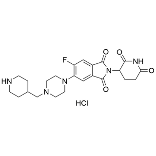 2-(2,6-dioxopiperidin-3-yl)-5-fluoro-6-(4-(piperidin-4-ylmethyl)piperazin-1-yl)isoindoline-1,3-dione hydrochloride