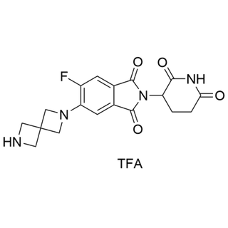 2-(2,6-dioxopiperidin-3-yl)-5-fluoro-6-(2,6-diazaspiro[3.3]heptan-2-yl)isoindoline-1,3-dione TFA salt