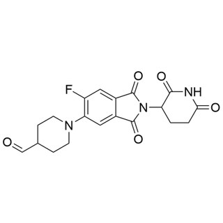 1-(2-(2,6-dioxopiperidin-3-yl)-6-fluoro-1,3-dioxoisoindolin-5-yl)piperidine-4-carbaldehyde