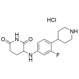 3-((3-fluoro-4-(piperidin-4-yl)phenyl)amino)piperidine-2,6-dione hydrochloride