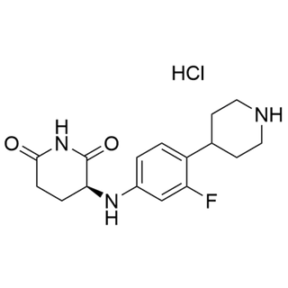 (S)-3-((3-fluoro-4-(piperidin-4-yl)phenyl)amino)piperidine-2,6-dione hydrochloride