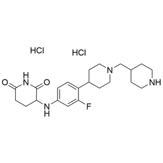 3-((3-fluoro-4-(1-(piperidin-4-ylmethyl)piperidin-4-yl)phenyl)amino)piperidine-2,6-dione dihydrochloride