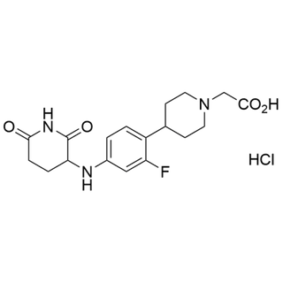 2-(4-(4-((2,6-dioxopiperidin-3-yl)amino)-2-fluorophenyl)piperidin-1-yl)acetic acid hydrochloride