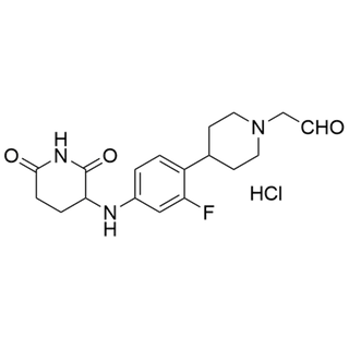 2-(4-(4-((2,6-dioxopiperidin-3-yl)amino)-2-fluorophenyl)piperidin-1-yl)acetaldehyde hydrochloride