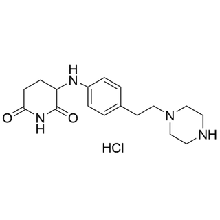 3-((4-(2-(piperazin-1-yl)ethyl)phenyl)amino)piperidine-2,6-dione hydrochloride