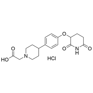 2-(4-(4-((2,6-dioxopiperidin-3-yl)oxy)phenyl)piperidin-1-yl)acetic acid hydrochloride