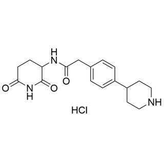 N-(2,6-dioxopiperidin-3-yl)-2-(4-(piperidin-4-yl)phenyl)acetamide hydrochloride