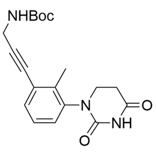 tert-butyl (3-(3-(2,4-dioxotetrahydropyrimidin-1(2H)-yl)-2-methylphenyl)prop-2-yn-1-yl)carbamate