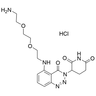 3-(5-((2-(2-(2-aminoethoxy)ethoxy)ethyl)amino)-4-oxobenzo[d][1,2,3]triazin-3(4H)-yl)piperidine-2,6-dione hydrochloride