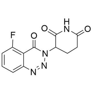 3-(5-fluoro-4-oxobenzo[d][1,2,3]triazin-3(4H)-yl)piperidine-2,6-dione