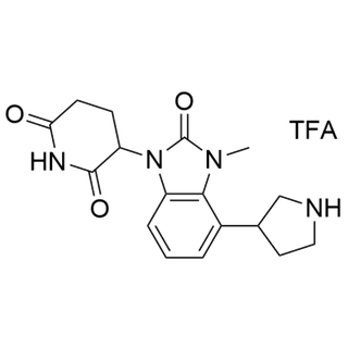 3-(3-methyl-2-oxo-4-(pyrrolidin-3-yl)-2,3-dihydro-1H-benzo[d]imidazol-1-yl)piperidine-2,6-dione TFA Salt