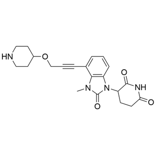 3-(3-methyl-2-oxo-4-(3-(piperidin-4-yloxy)prop-1-yn-1-yl)-2,3-dihydro-1H-benzo[d]imidazol-1-yl)piperidine-2,6-dione