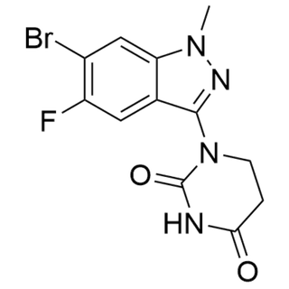 1-(6-bromo-5-fluoro-1-methyl-1H-indazol-3-yl)dihydropyrimidine-2,4(1H,3H)-dione