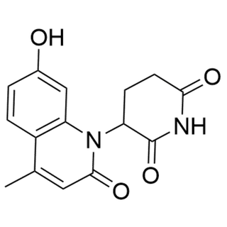 3-(7-hydroxy-4-methyl-2-oxoquinolin-1(2H)-yl)piperidine-2,6-dione