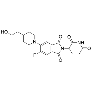 2-(2,6-dioxopiperidin-3-yl)-5-fluoro-6-(4-(2-hydroxyethyl)piperidin-1-yl)isoindoline-1,3-dione