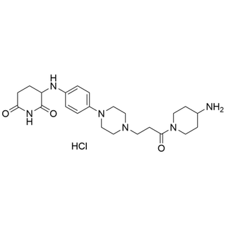 3-((4-(4-(3-(4-aminopiperidin-1-yl)-3-oxopropyl)piperazin-1-yl)phenyl)amino)piperidine-2,6-dione hydrochloride