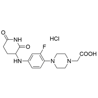 2-(4-(4-((2,6-dioxopiperidin-3-yl)amino)-2-fluorophenyl)piperazin-1-yl)acetic acid hydrochloride