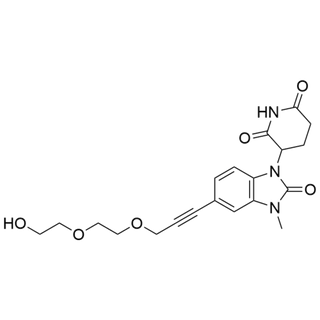 3-(5-(3-(2-(2-hydroxyethoxy)ethoxy)prop-1-yn-1-yl)-3-methyl-2-oxo-2,3-dihydro-1H-benzo[d]imidazol-1-yl)piperidine-2,6-dione