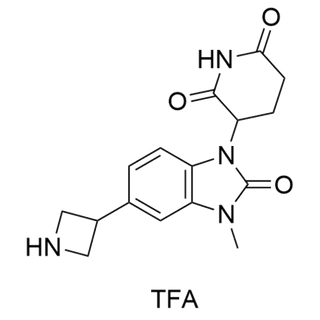 3-(5-(azetidin-3-yl)-3-methyl-2-oxo-2,3-dihydro-1H-benzo[d]imidazol-1-yl)piperidine-2,6-dione TFA salt