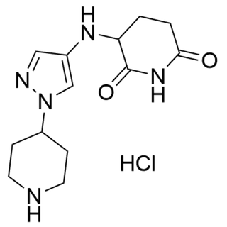 3-((1-(piperidin-4-yl)-1H-pyrazol-4-yl)amino)piperidine-2,6-dione hydrochloride