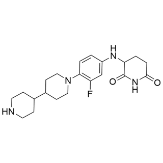 3-((4-([4,4'-bipiperidin]-1-yl)-3-fluorophenyl)amino)piperidine-2,6-dione