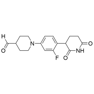 1-(4-(2,6-dioxopiperidin-3-yl)-3-fluorophenyl)piperidine-4-carbaldehyde