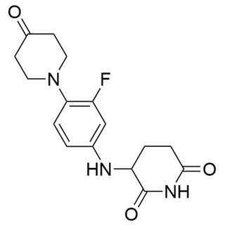 3-((3-fluoro-4-(4-oxopiperidin-1-yl)phenyl)amino)piperidine-2,6-dione