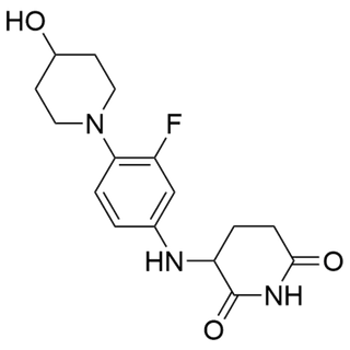 3-((3-fluoro-4-(4-hydroxypiperidin-1-yl)phenyl)amino)piperidine-2,6-dione