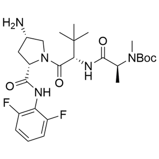 tert-butyl ((S)-1-(((S)-1-((2S,4S)-4-amino-2-((2,6-difluorophenyl)carbamoyl)pyrrolidin-1-yl)-3,3-dimethyl-1-oxobutan-2-yl)amino)-1-oxopropan-2-yl)(methyl)carbamate