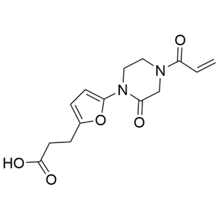 3-(5-(4-acryloyl-2-oxopiperazin-1-yl)furan-2-yl)propanoic acid