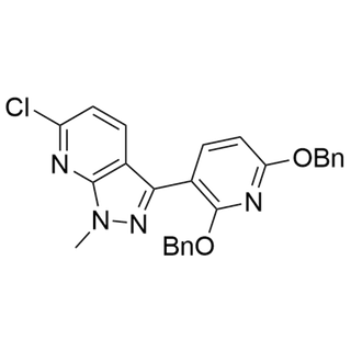 3-(2,6-bis(benzyloxy)pyridin-3-yl)-6-chloro-1-methyl-1H-pyrazolo[3,4-b]pyridine
