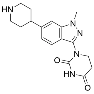 1-(1-methyl-6-(piperidin-4-yl)-1H-indazol-3-yl)dihydropyrimidine-2,4(1H,3H)-dione