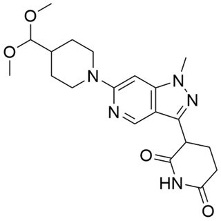 3-(6-(4-(dimethoxymethyl)piperidin-1-yl)-1-methyl-1H-pyrazolo[4,3-c]pyridin-3-yl)piperidine-2,6-dione