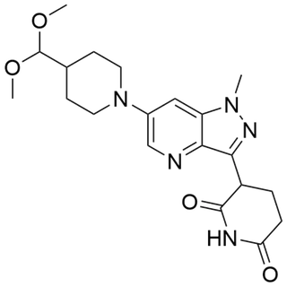 3-(6-(4-(dimethoxymethyl)piperidin-1-yl)-1-methyl-1H-pyrazolo[4,3-b]pyridin-3-yl)piperidine-2,6-dione