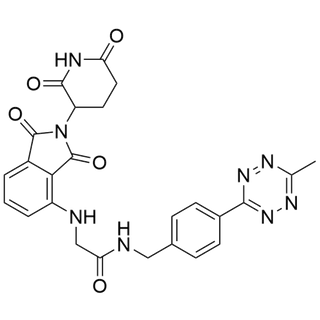 2-((2-(2,6-dioxopiperidin-3-yl)-1,3-dioxoisoindolin-4-yl)amino)-N-(4-(6-methyl-1,2,4,5-tetrazin-3-yl)benzyl)acetamide