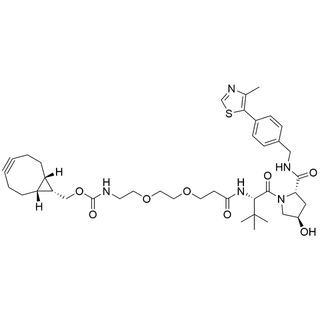 ((1R,8S,9s)-bicyclo[6.1.0]non-4-yn-9-yl)methyl (2-(2-(3-(((S)-1-((2S,4R)-4-hydroxy-2-((4-(4-methylthiazol-5-yl)benzyl)carbamoyl)pyrrolidin-1-yl)-3,3-dimethyl-1-oxobutan-2-yl)amino)-3-oxopropoxy)ethoxy)ethyl)carbamate