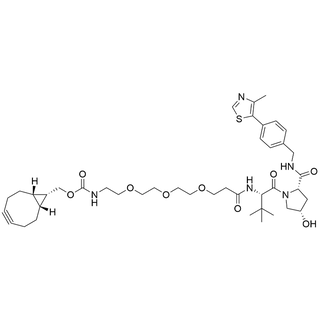 ((1R,8S,9s)-bicyclo[6.1.0]non-4-yn-9-yl)methyl ((S)-14-((2S,4S)-4-hydroxy-2-((4-(4-methylthiazol-5-yl)benzyl)carbamoyl)pyrrolidine-1-carbonyl)-15,15-dimethyl-12-oxo-3,6,9-trioxa-13-azahexadecyl)carbamate