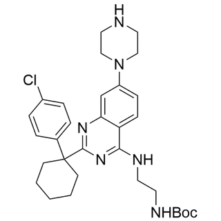 tert-butyl (2-((2-(1-(4-chlorophenyl)cyclohexyl)-7-(piperazin-1-yl)quinazolin-4-yl)amino)ethyl)carbamate