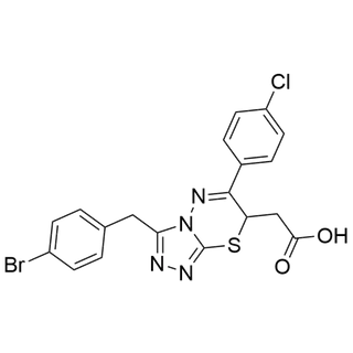 2-(3-(4-bromobenzyl)-6-(4-chlorophenyl)-7H-[1,2,4]triazolo[3,4-b][1,3,4]thiadiazin-7-yl)acetic acid