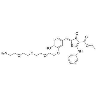 ethyl (Z)-5-(3-(2-(2-(2-(2-aminoethoxy)ethoxy)ethoxy)ethoxy)-4-hydroxybenzylidene)-4-oxo-2-(phenylamino)-4,5-dihydrothiophene-3-carboxylate