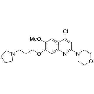 4-(4-chloro-6-methoxy-7-(3-(pyrrolidin-1-yl)propoxy)quinolin-2-yl)morpholine