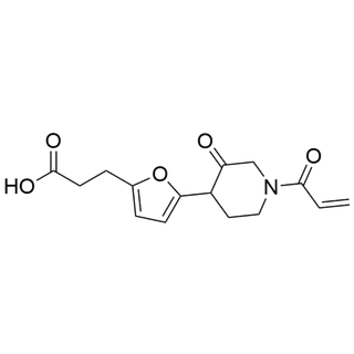 3-(5-(1-acryloyl-3-oxopiperidin-4-yl)furan-2-yl)propanoic acid